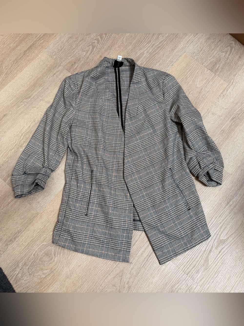 Joie Plaid Open-Front Blazer size medium